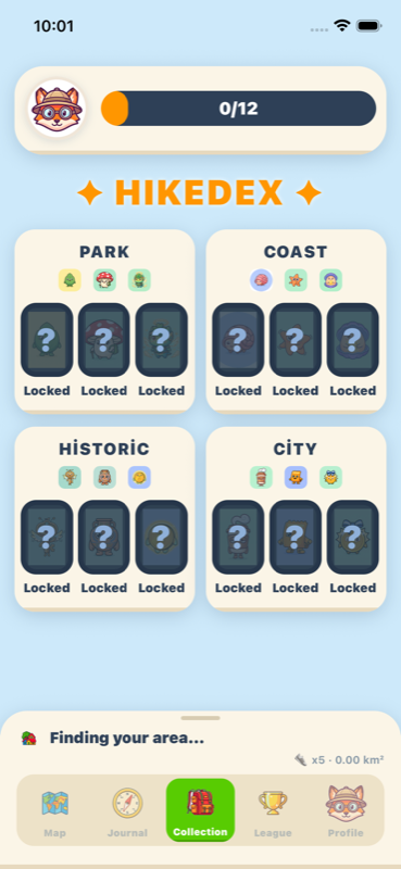 Hikedex collection